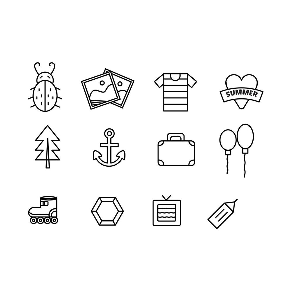 vector flat line art icon