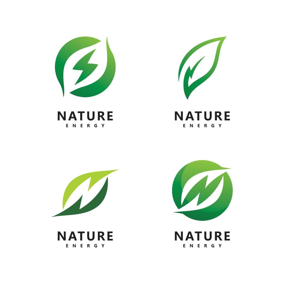 plantilla de vector de logotipo de energía ecol