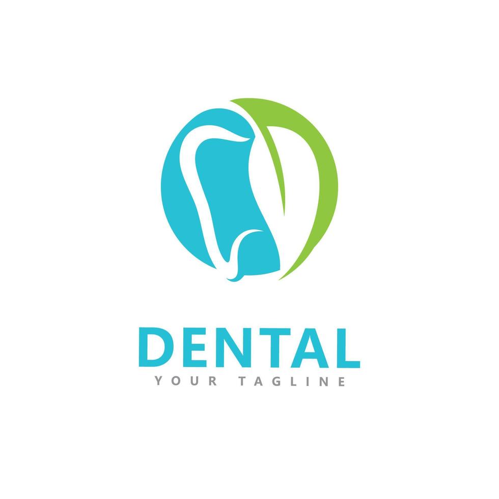 plantilla de diseño de logotipo de concepto dental vector