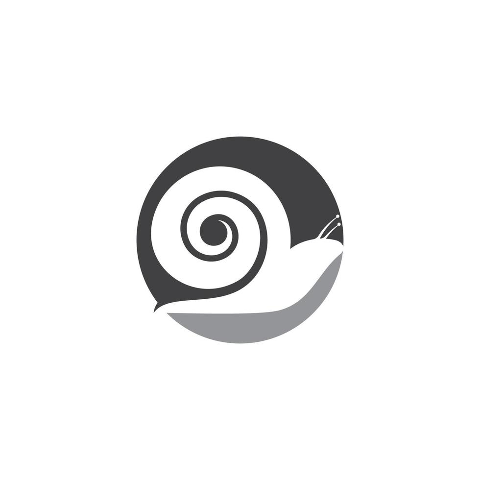 Snails logo vector  on white background