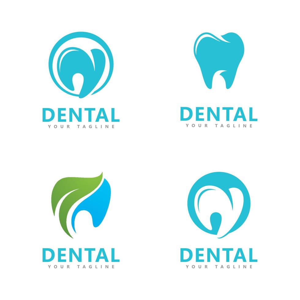 plantilla de diseño de logotipo de concepto dental vector