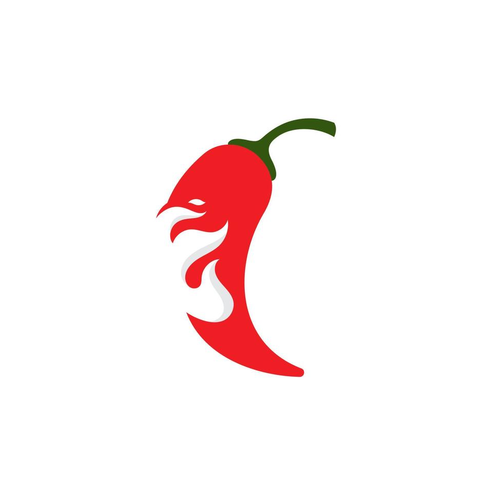 plantilla de símbolo de comida picante de vector de logotipo de chile