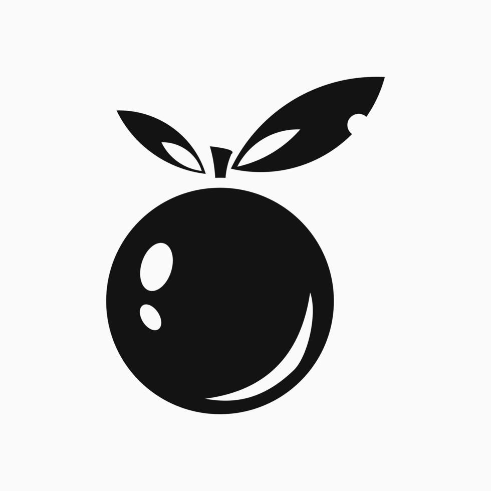 orange silhouette vector illustration. black and white. simple and flat style. suitable for logos, icons, symbols and signs