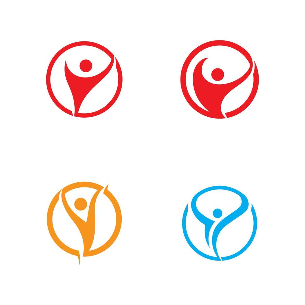 Success people care logo icon  template vector