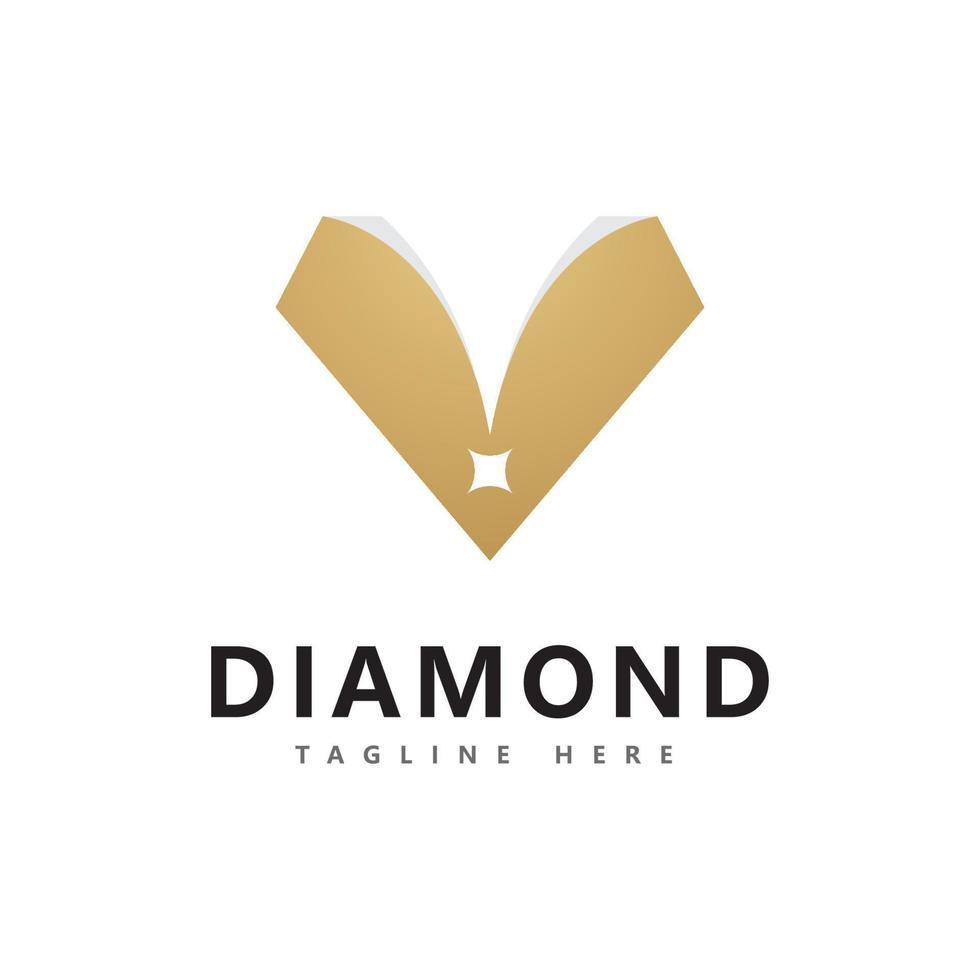 plantilla de diseño de vector de logotipo de diamante