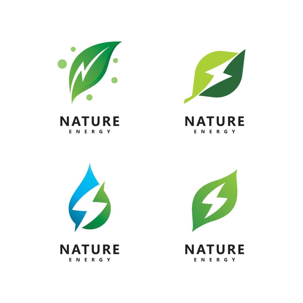 plantilla de vector de logotipo de energía ecol