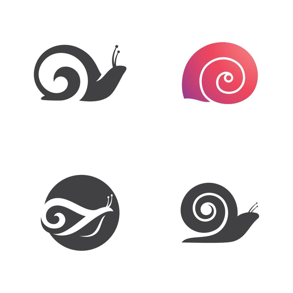 Snails logo vector  on white background