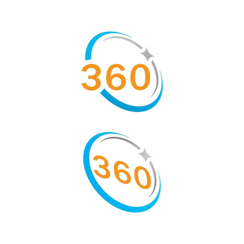 360 Degree Vector Icons design template