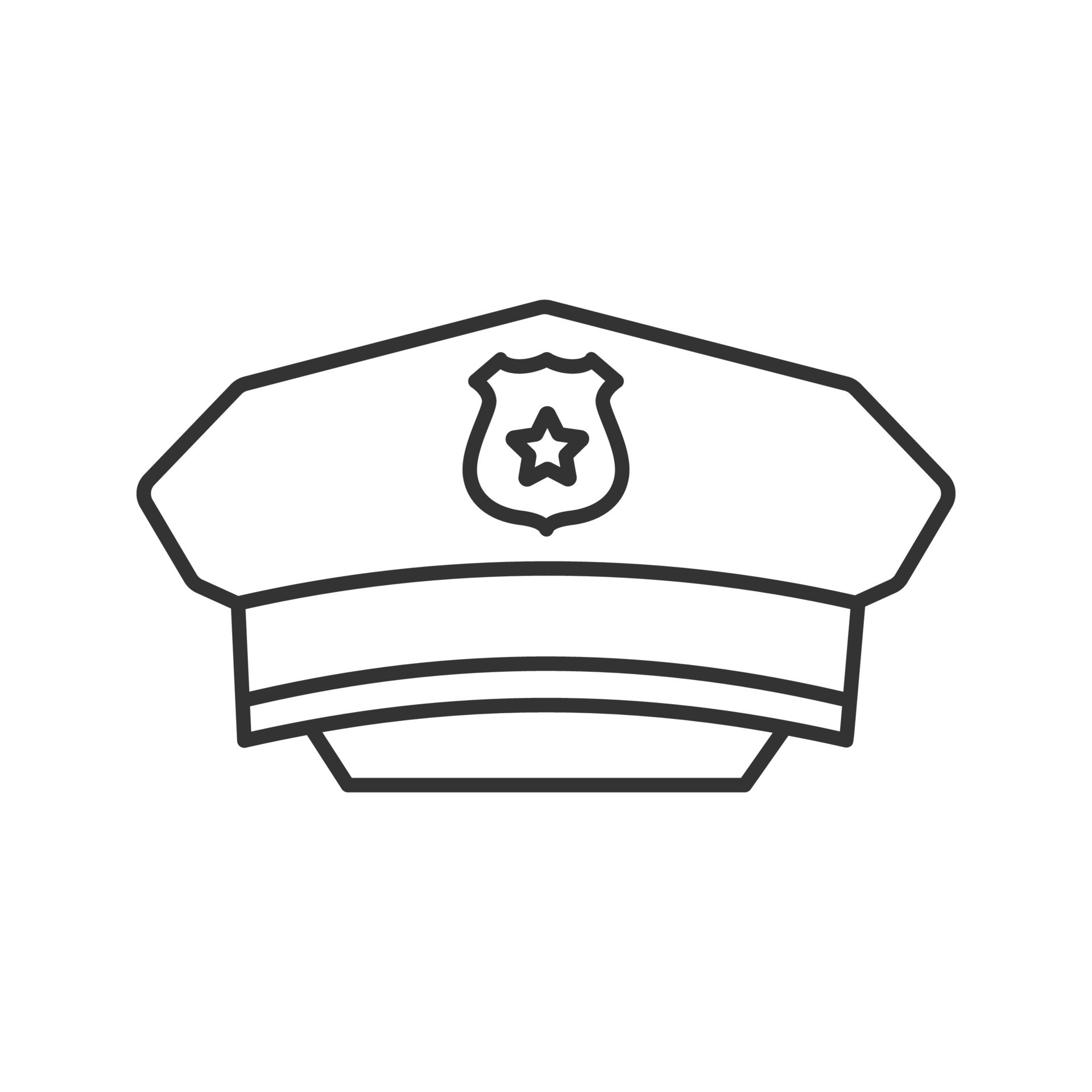 policeman hat coloring pages