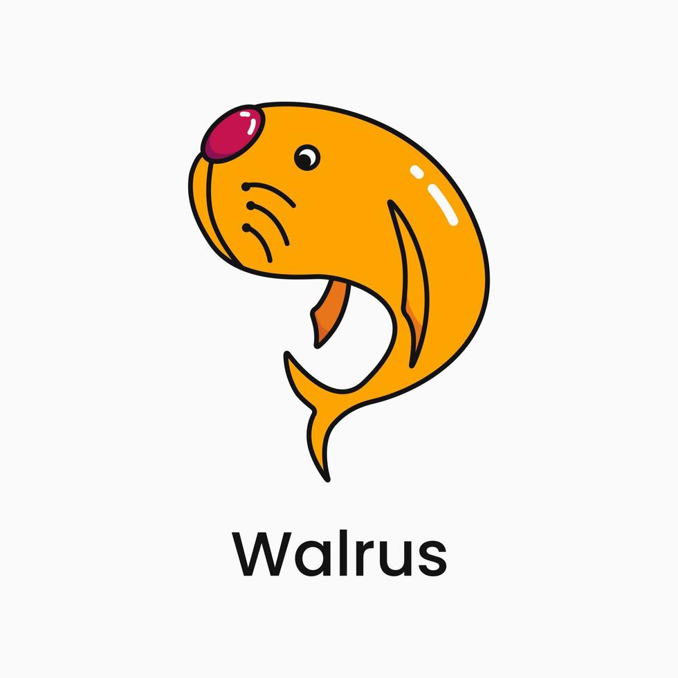 walrus illustration. for icon,mascot, or symbol vector