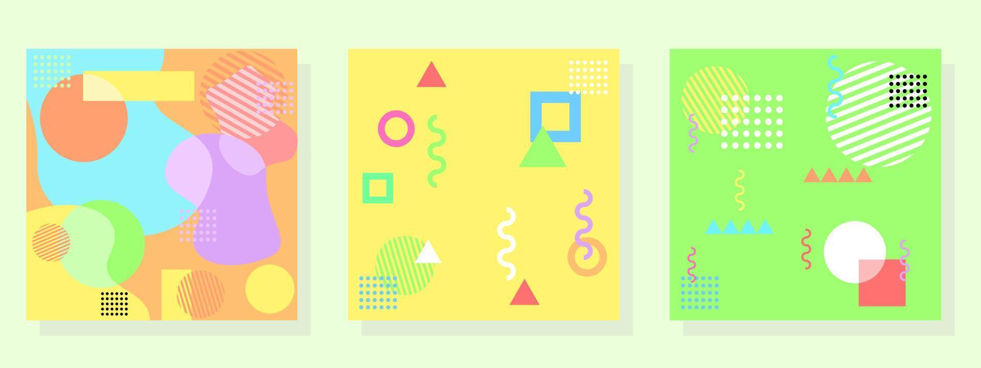 Abstract modern background with memphis style. cute, colorful and trendy. suitable for banner, flyer, decoration and background vector