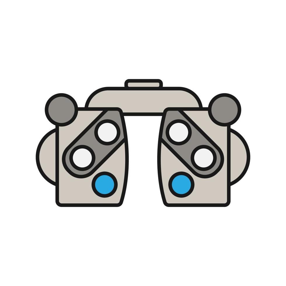 Phoropter color icon. Refractor. Ophthalmic testing device. Isolated vector illustration