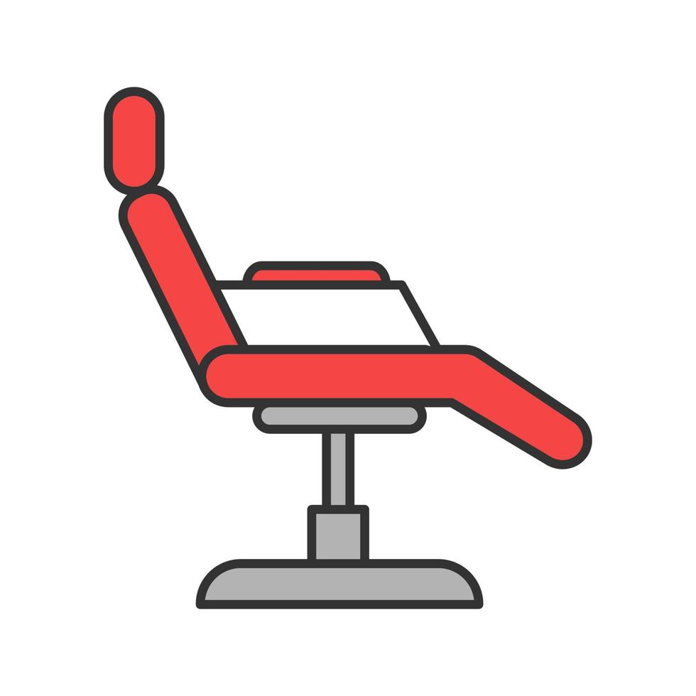 Tattoo chair color icon. Isolated vector illustration