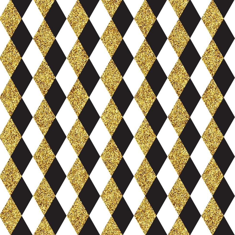 diamond pattern background with gold glitter vector