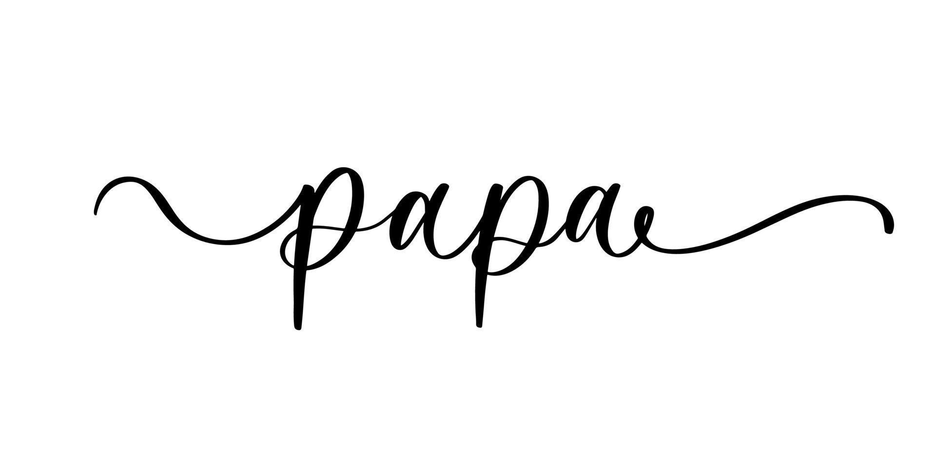 inscripción de letras de papá en ruso para ideas del día del padre. vector