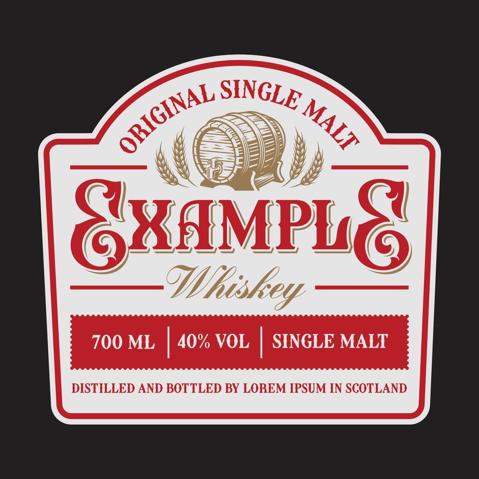 A luxury Whiskey Label Template vector