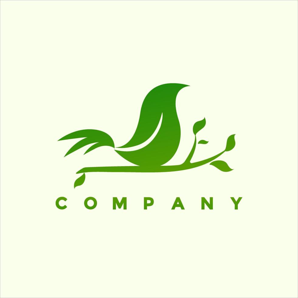 Nature bird logo illustration design vector