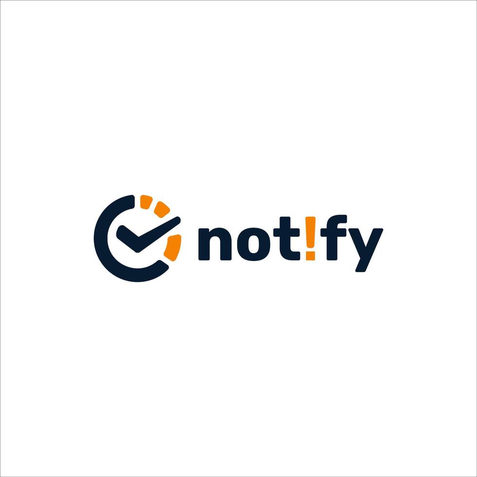 Modern Notify Logo design vector