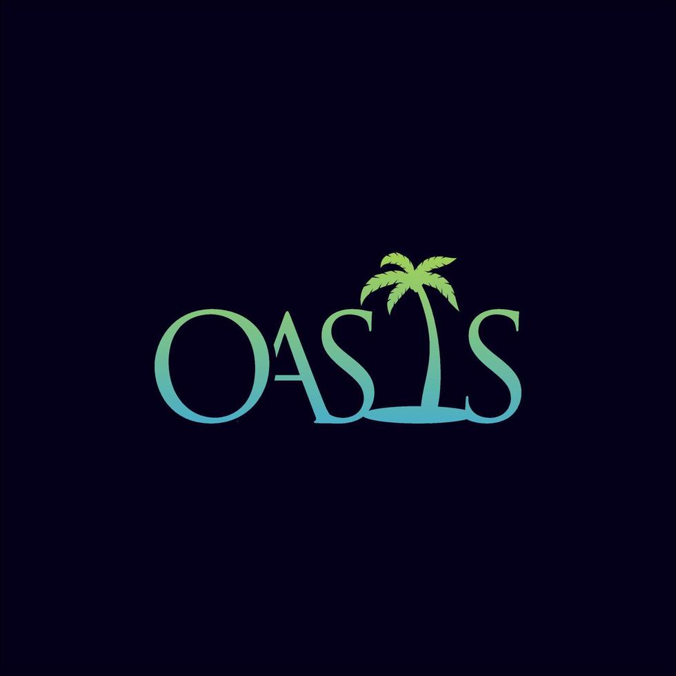 Modern Oasis Flat Logo design vector