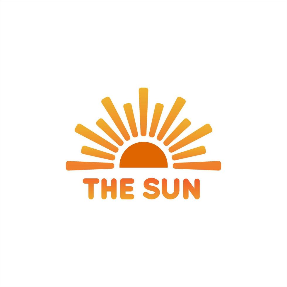 diseño de logotipo de sol moderno vector