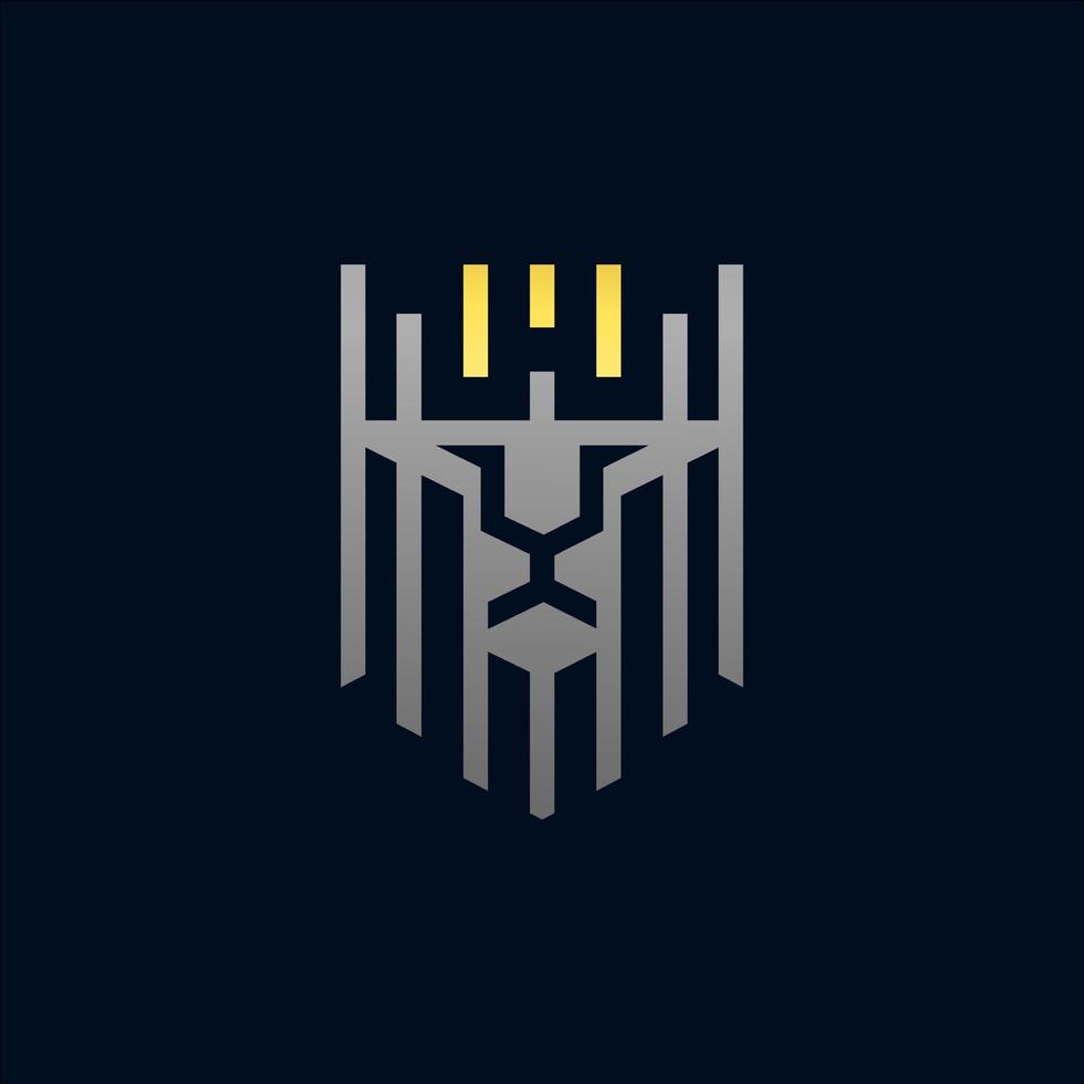 Lion Line Logo design vector