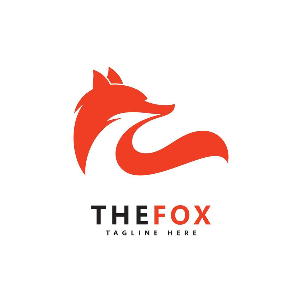 Fox logo icon design vector template