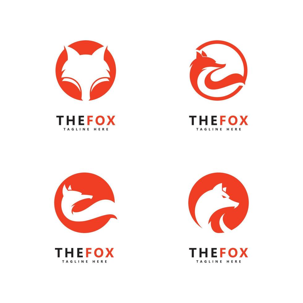 Fox logo icon design vector template 7319758 Vector Art at Vecteezy