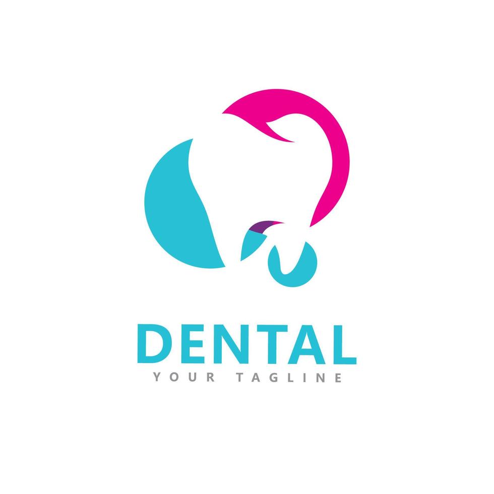 plantilla de diseño de logotipo de concepto dental vector