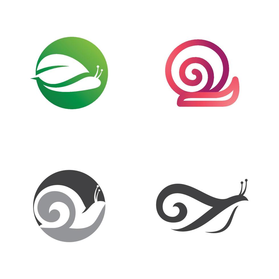 Snails logo vector  on white background