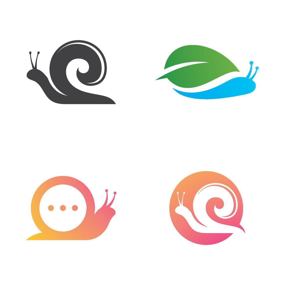 Snails logo vector  on white background