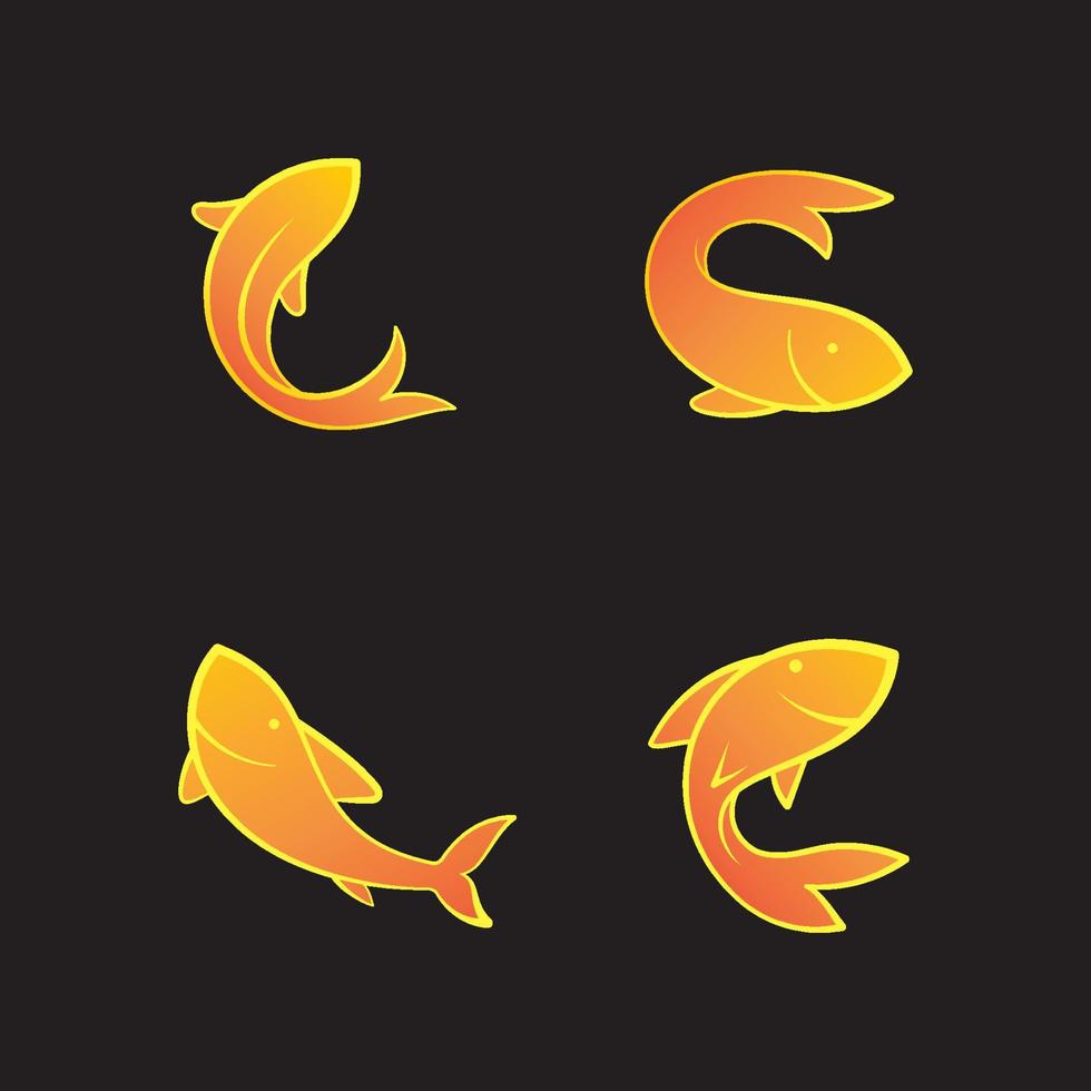 Fish line icon, abstract fish vector illustration