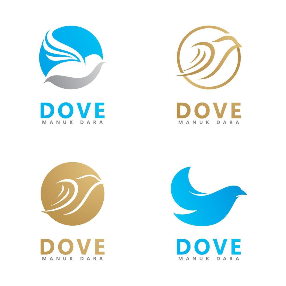 Bird Dove Logo Template vector illustration