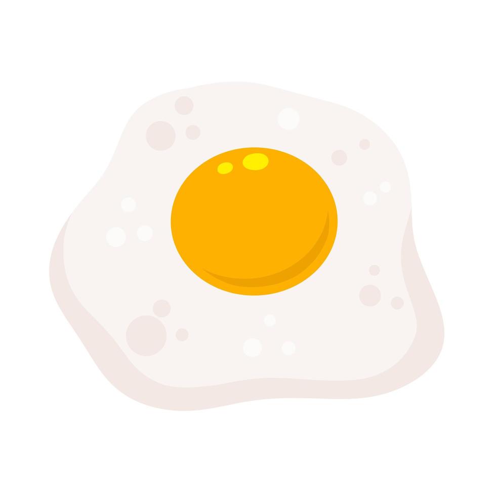 huevos revueltos. desayuno saludable. caricatura plana aislada vector