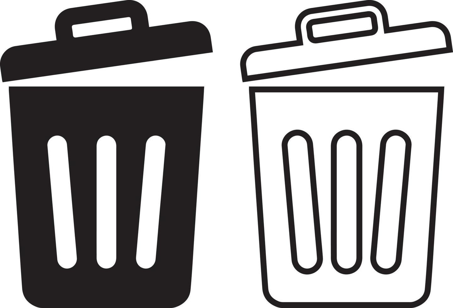 trash dustbin sign line icon. recycle icons set. trash dustbin sign vector