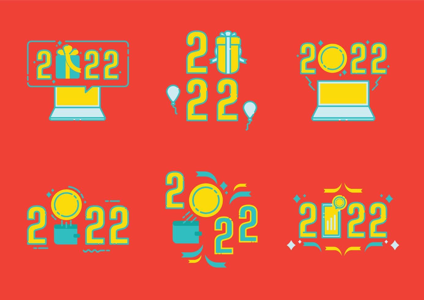 2022 celebration symbol design vector