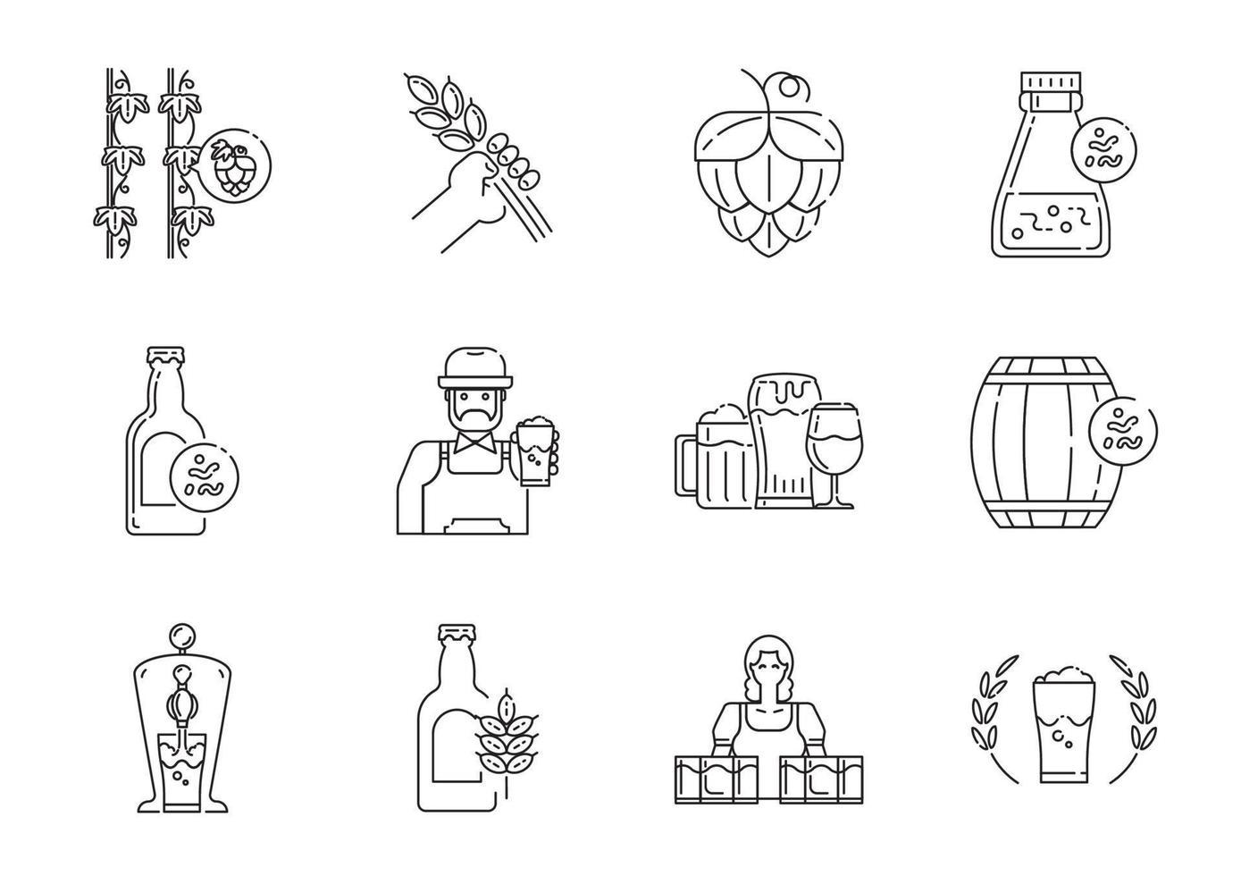 craft beer line icon vector