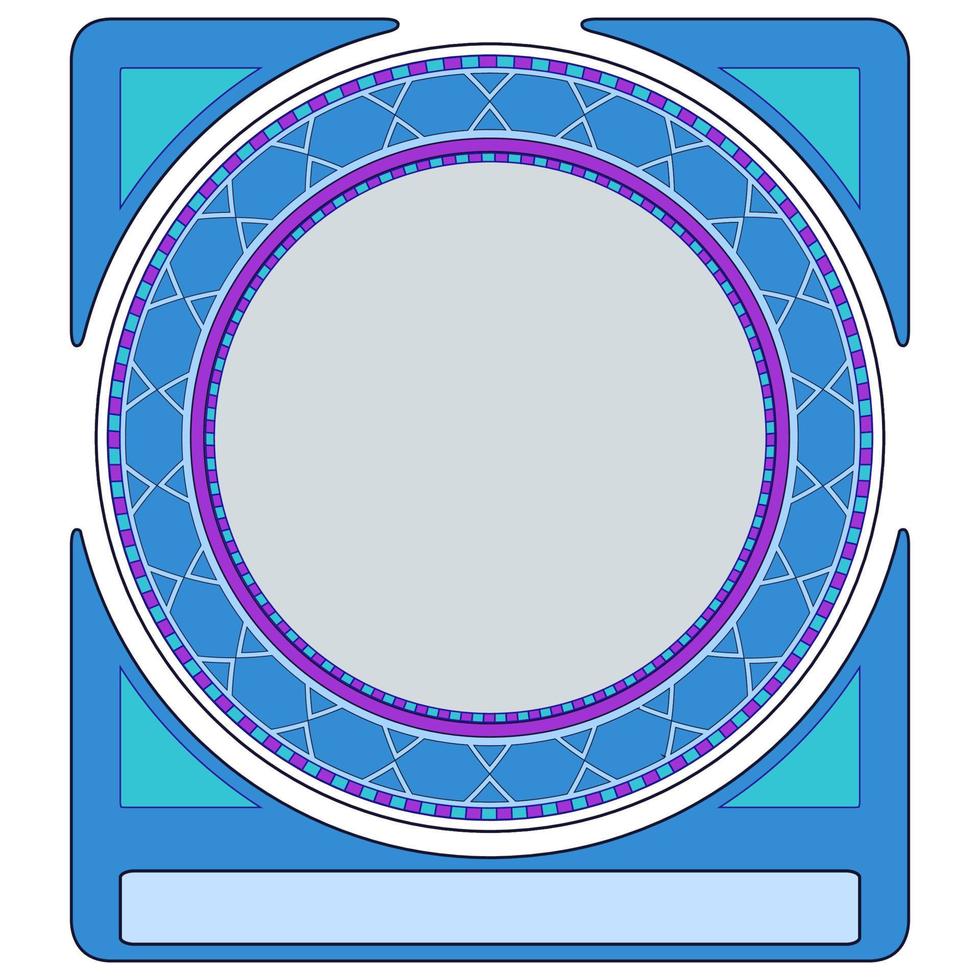 Art deco circle border.Retro style illustration vector.Isolated on white background.Website banner concept. vector