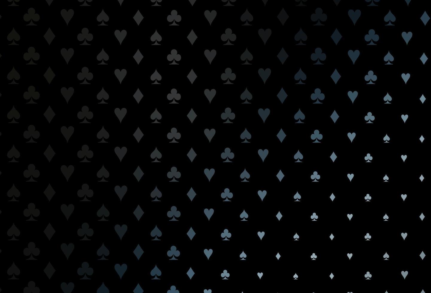 Dark blue vector texture with playing cards.