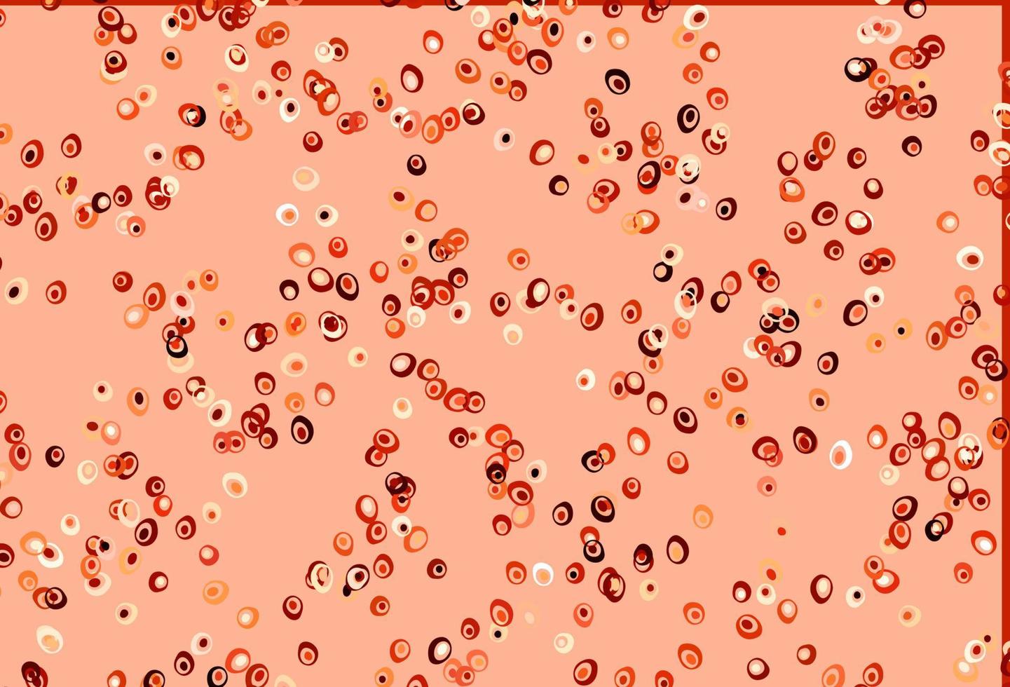 Light Red, Yellow vector background with bubbles.