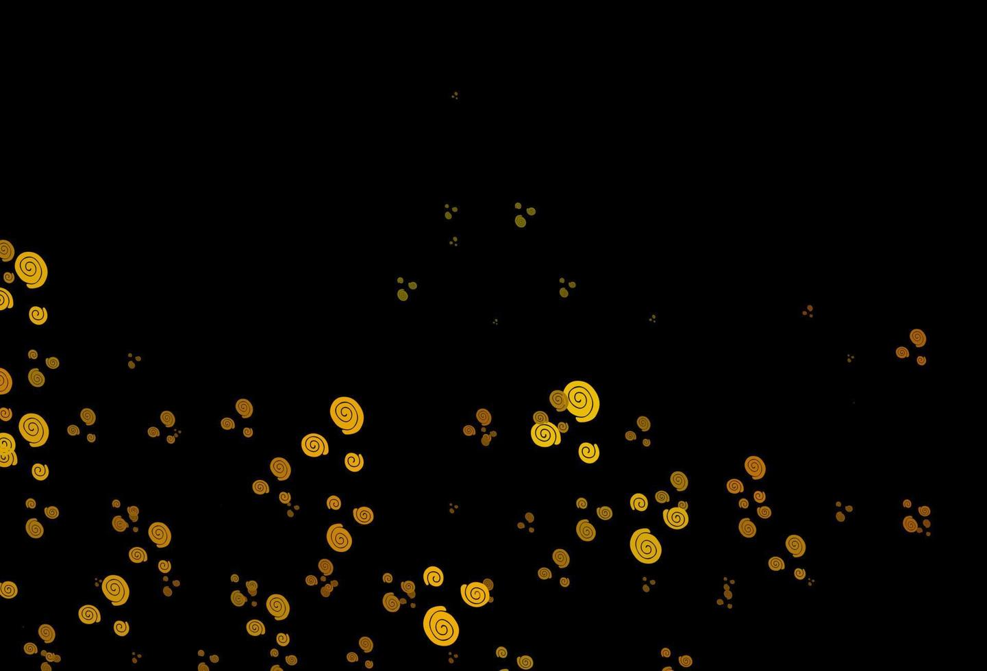 Dark Yellow, Orange vector pattern with liquid shapes.