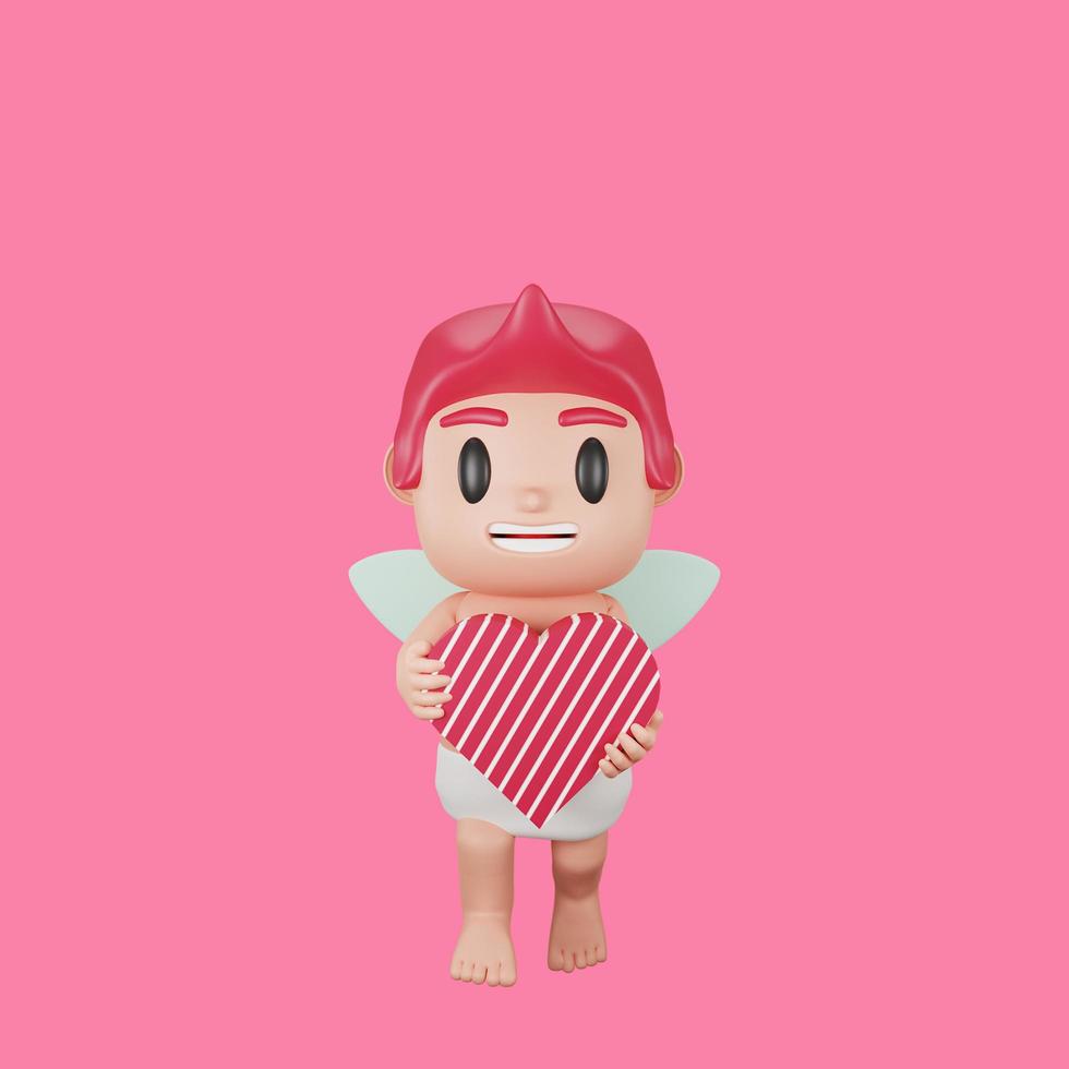 concepto del día de san valentín del personaje de cupido foto