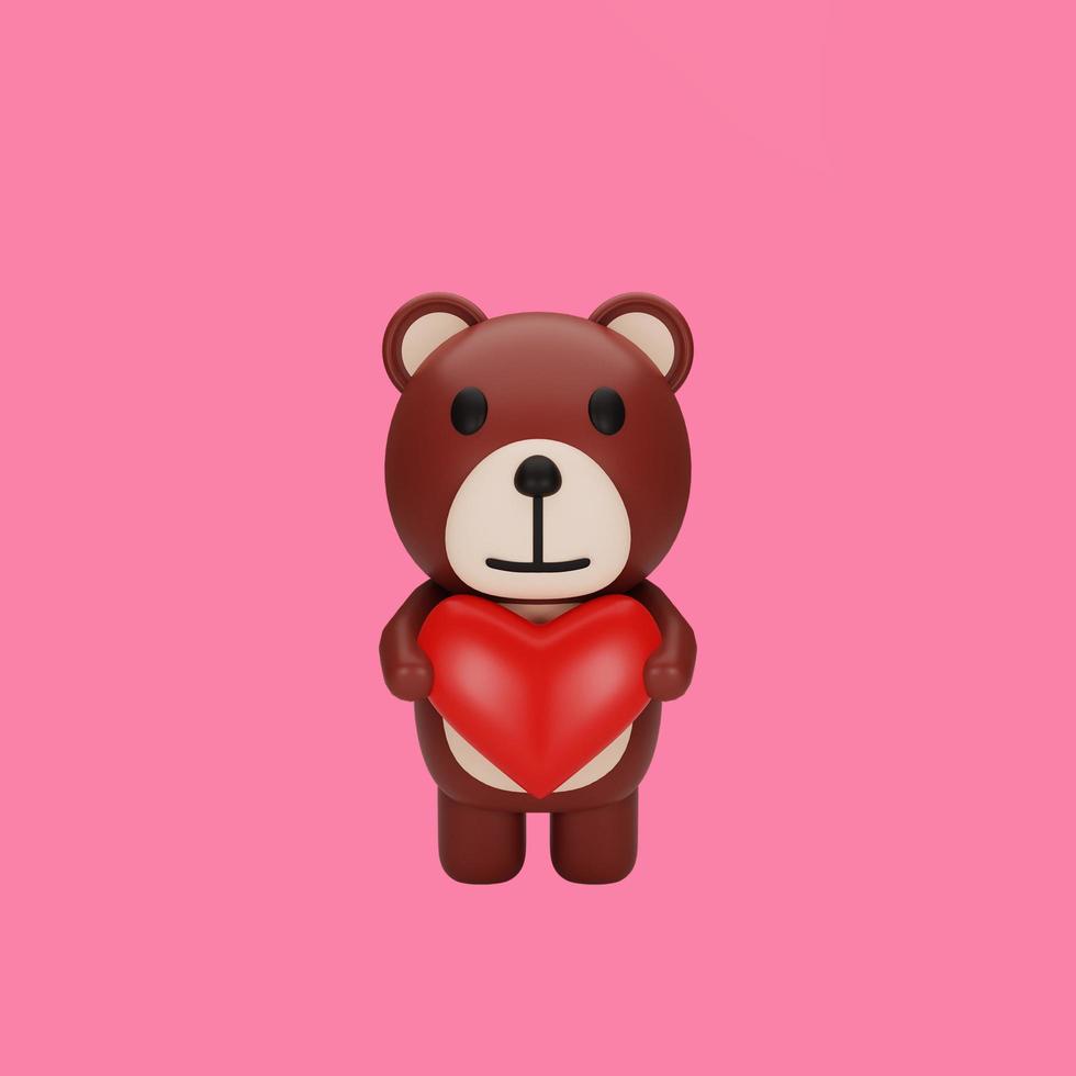 teddy bear valentine's day concept photo