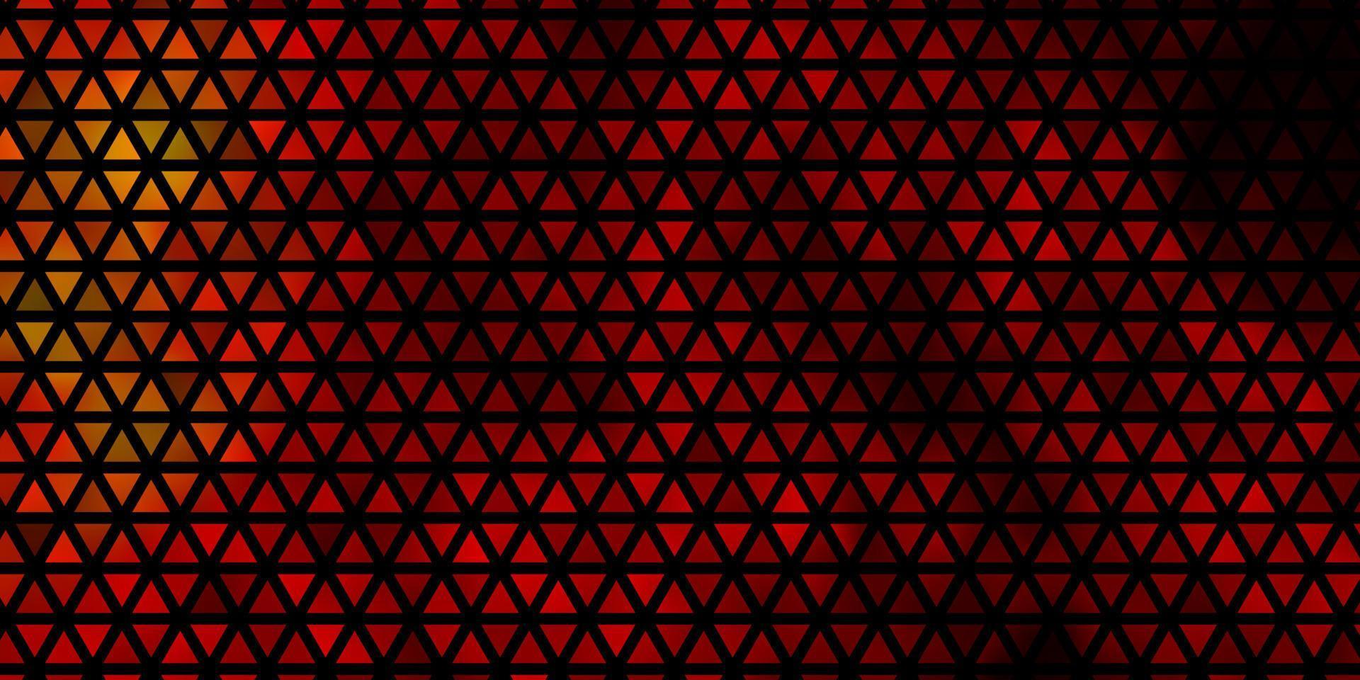 Dark Orange vector layout with lines, triangles.