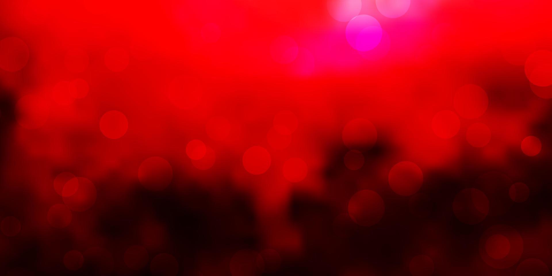 Light Pink, Red vector background with bubbles.