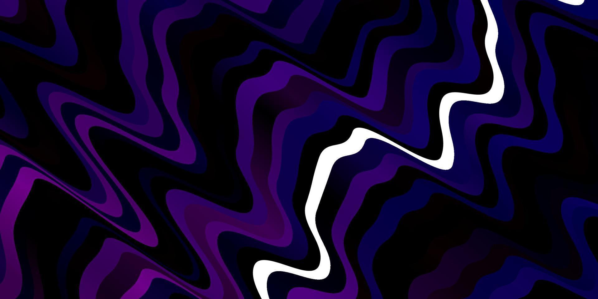 Dark Pink vector background with bent lines.