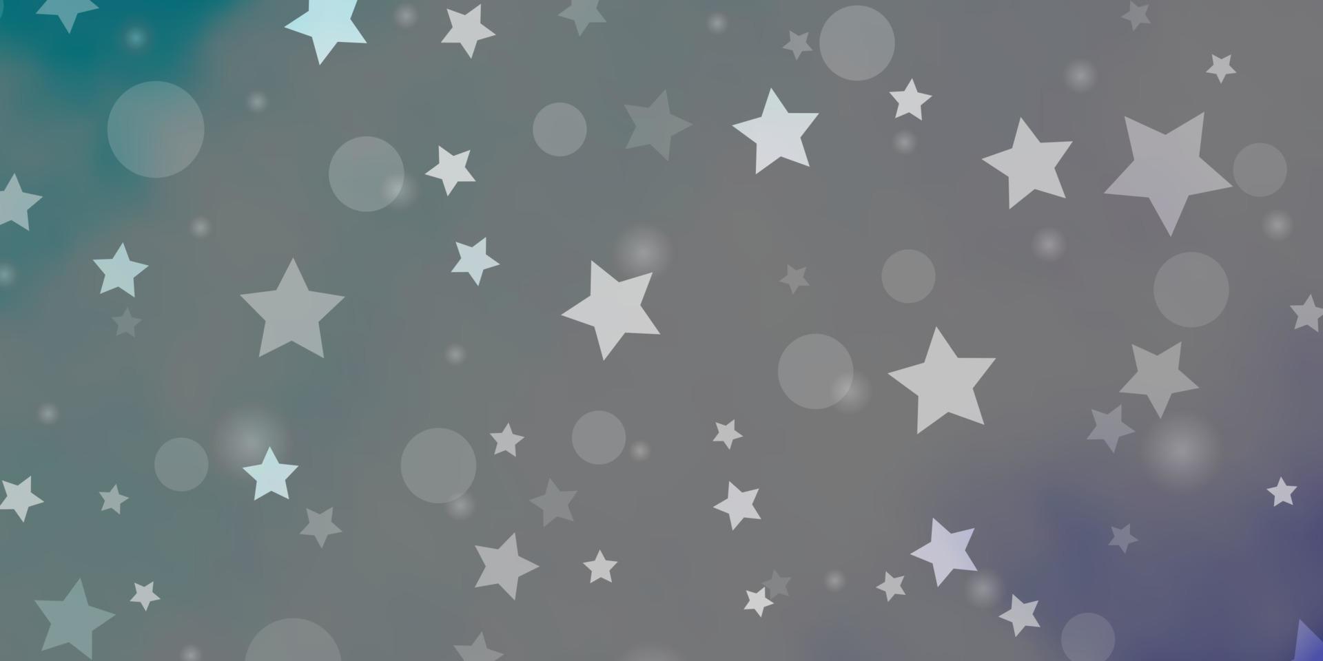 Light Pink, Blue vector pattern with circles, stars.