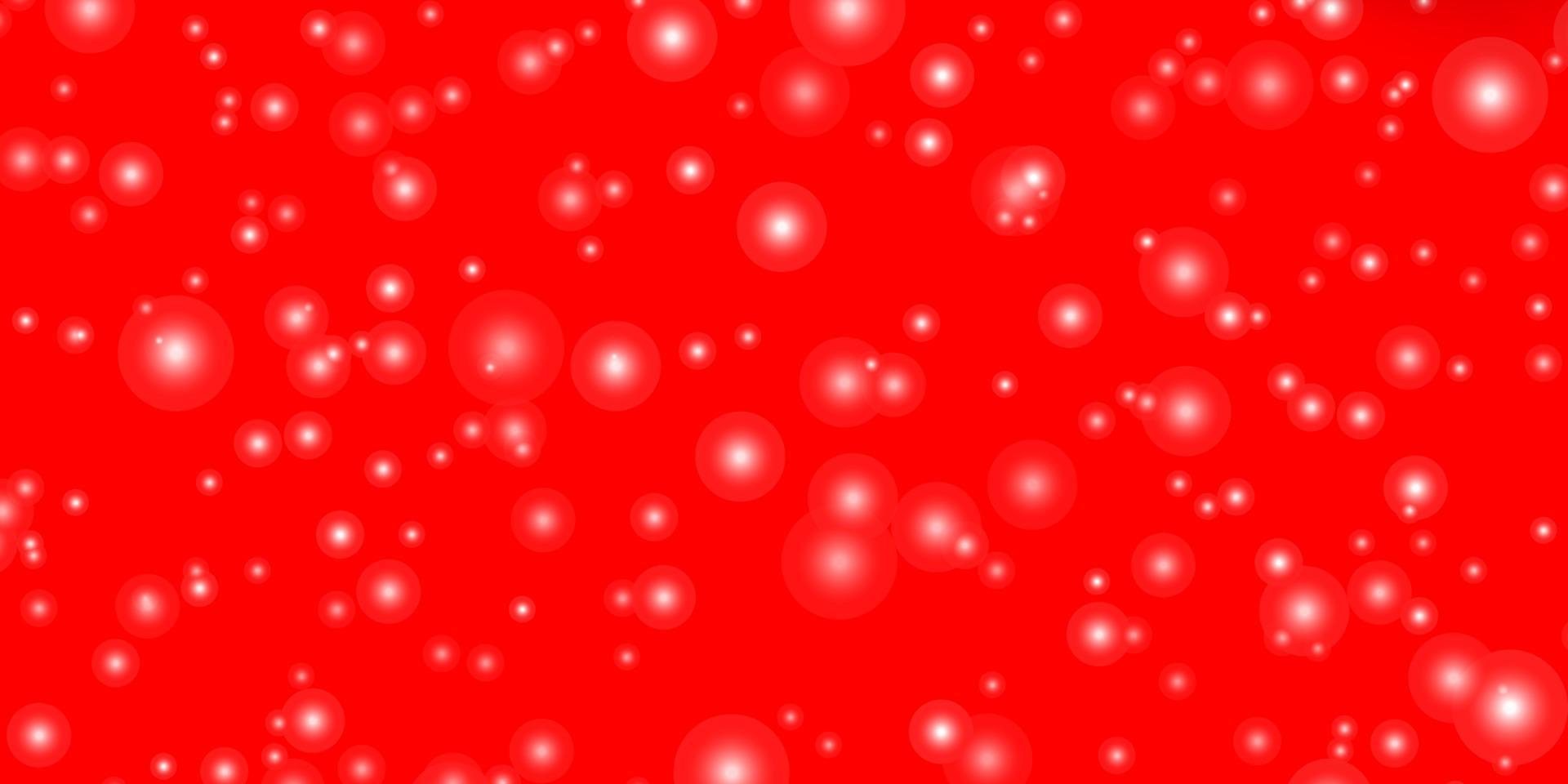 Fondo de vector rojo claro con estrellas de colores.
