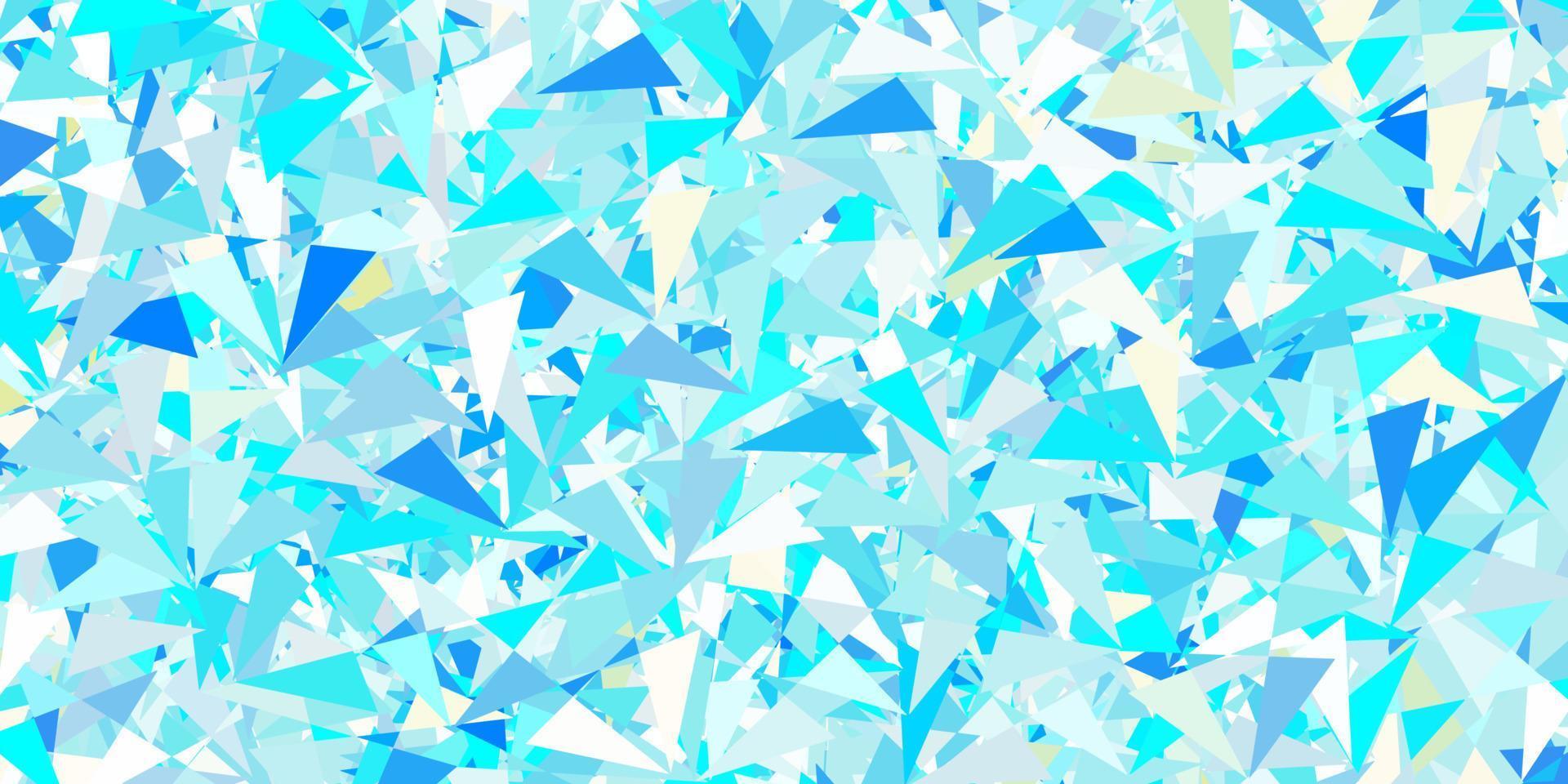 Light blue, yellow vector template with triangle shapes.