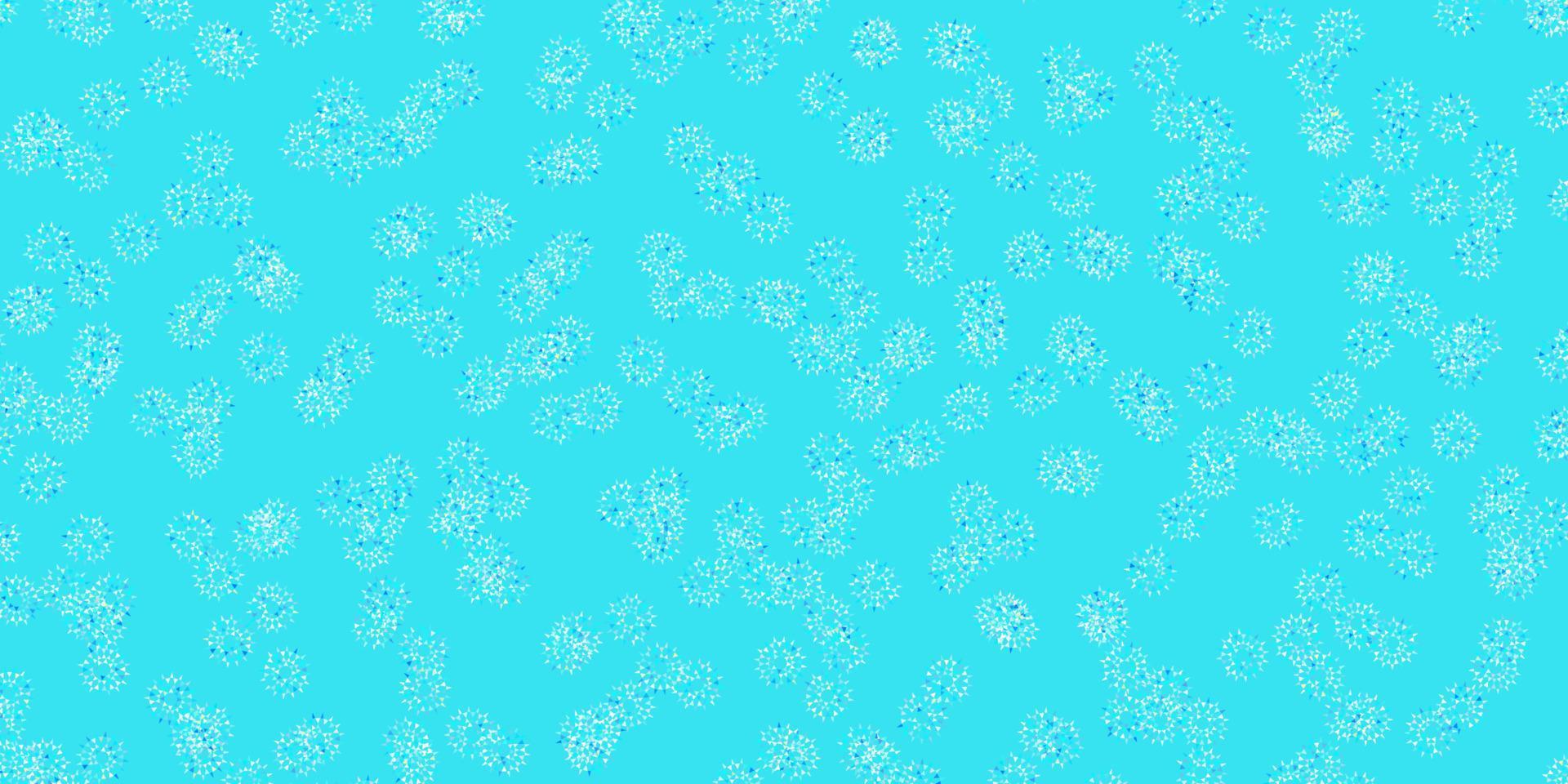 Light blue, yellow vector doodle pattern with flowers.