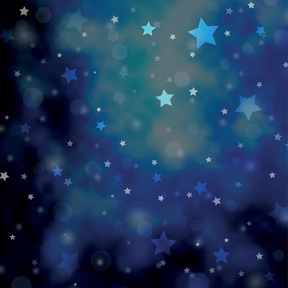 Light BLUE vector layout with circles, stars.